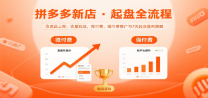 拼多多新店起盘全流程,含选品上架、流量玩法,微付费、强付费推广与7天起店盈利策略-KJ分享
