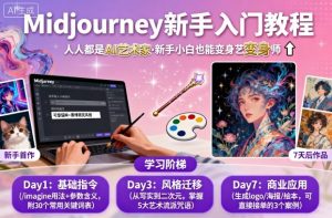 midjourney新手入门教程:人人都是AI艺术家,新手小白也能变身艺术大师-KJ分享
