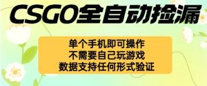 自动挂G捡漏,不用自己挂G不用玩游戏,一个手机即可操作,新手小白轻松月入1W+-KJ分享