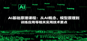 AI基础原理课程:从AI概念、模型原理到训练应用等相关实用技术要点-KJ分享