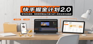 快手掘金计划2.0，账号定位装修、短视频剪辑选品与磁力金牛+裂变出单实战指南-KJ分享