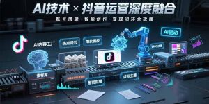 AI技术与抖音运营的深度融合应用:涵盖账号搭建、内容创作、收益变现等-KJ分享