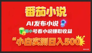 稳定3年番茄小说AI写小说赚取稿费,用小号看小说赚取收益,小白单日500+-KJ分享