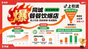 同城餐饮爆店课:线上引流-到店核销-私域复购,新客增长+老客复购翻倍目标-KJ分享