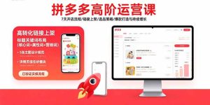 拼多多高阶运营课：7天开店流程/链接上架/选品策略/爆款打造与持续增长-KJ分享