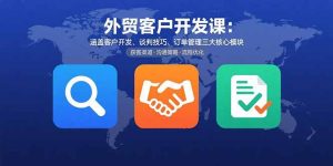 外贸客户开发课:涵盖客户开发、谈判技巧、订单管理三大核心模块-KJ分享
