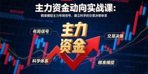 主力资金动向实战课-8月:精准捕捉主力布局信号,建立科学的交易决策体系-KJ分享