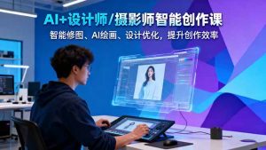 AI+设计师/摄影师智能创作课：智能修图、AI绘画、设计优化，提升创作效率-KJ分享