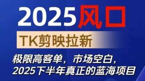 2025风口TK剪映capcut拉新项目,极限高客单,市场空白,2025下半年真正的蓝海项目-KJ分享