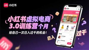 小红书虚拟电商3.0训练营：2025最后1个月，给自己一次日入过千的机会！-KJ分享