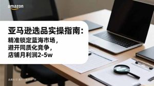 亚马逊选品实操指南：精准锁定蓝海市场，避开同质化竞争，店铺月利润2-5w-KJ分享