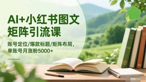AI+小红书图文矩阵引流课:账号定位/爆款标题/矩阵布局/单账号月涨粉5000+-KJ分享