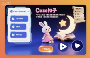 Coze扣子工作流一键生成童话皮克斯风格立体书视频,保姆级工作流搭建教程-KJ分享
