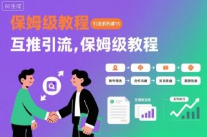 引流系列课15:互推引流,保姆级教程【文档】-KJ分享