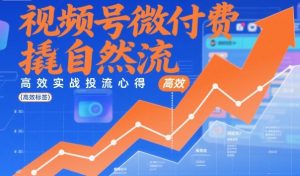 视频号微付费撬自然流,高效实战投流心得-KJ分享