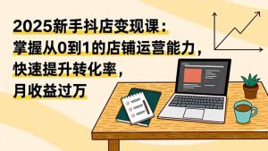 2025新手抖店变现课:掌握从0到1的店铺运营能力,快速提升转化率,月收过万-KJ分享