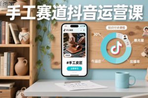手工赛道抖音运营课,手工赛道流量运营-KJ分享
