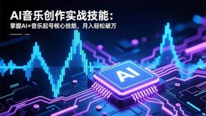 AI音乐创作实战技能：掌握AI+音乐起号核心技能，月入轻松破万-KJ分享