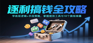 逐利搞钱全攻略：学底层逻辑+手段策略，掌握提效工具与18个搞钱锦囊-KJ分享