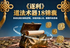 《逐利》道法术器18锦囊,系统化揭示搞钱逻辑,浓缩关键心法,颠覆传统思维(更新)-KJ分享
