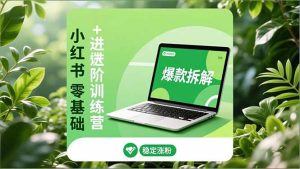 小红书零基础+高阶训练营：安全养号、爆款拆解、长效运营，实现稳定涨粉与变现-KJ分享