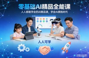 零基础AI精品全能课，人人都能学会的AI精品课，学会AI拥抱时代-KJ分享