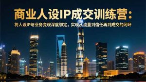 商业人设IP成交训练营-12月:将人设IP与业务变现深度绑定,从流量到信任再到成交闭环-KJ分享