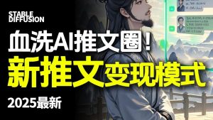 最新AI动态电影漫画小说推文，全流程实操教学，小白也能月入1万+-KJ分享