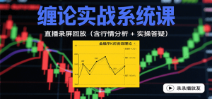 缠论实战系统课：直播录屏回放（含行情分析 + 实操答疑（更新10月）-KJ分享
