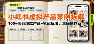 小红书虚拟产品案例拆解：100+同行爆款产品+笔记玩法，直接抄作业-KJ分享