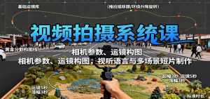 视频拍摄系统课:相机参数、运镜构图,视听语言与多场景短片制作-KJ分享