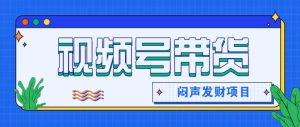 微信视频号带货项目，轻松日赚赚2000+，这个挣钱入口很多伙伴都在闷声发财-KJ分享
