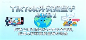 TikTok外贸操盘手从0到1,打通公域引流到私域成交全链路,低成本获取高质量海外询盘-KJ分享