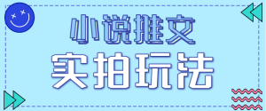 小说推文实拍玩法，零成本零门槛10元/单，轻松月收益万元-KJ分享