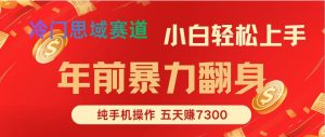 年前爆火项目,每单可以赚个300-2000,5天赚了7300-KJ分享
