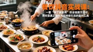 餐饮抖音实战课：一套“学了就能用”的全链路方法论，将抖音真正转化为可持续引流的盈利工具-KJ分享