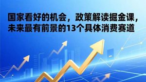 某付费文章：国家看好的机会，政策解读掘金课，未来最有前景的13个具体消费赛道-KJ分享