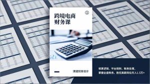 跨境电商财务课,核算逻辑、平台规则、账务处理,掌握全盘账务,胜任高薪岗位月入1.5万+-KJ分享