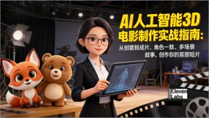 AI人工智能3D电影制作实战指南:从创意到成片、角色一致、多场景叙事,创作你的首部短片-KJ分享
