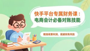 快手平台专属财务课：电商会计必备对账技能，精准核算利润、规避财务风险-KJ分享
