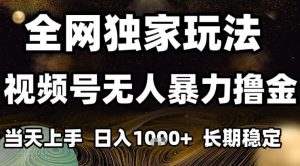 年底最新独家视频号无人直播撸礼物，小白也能轻松日入1k+，长期稳定，可批量复制-KJ分享