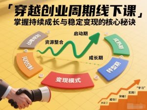 刘宇穿越创业周期线下课,掌握持续成长与稳定变现的核心秘诀-KJ分享