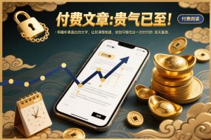 付费文章：贵气已至！用最朴素直白的文字，让你清楚知道，该如何接住这一次时代的泼天富贵-KJ分享