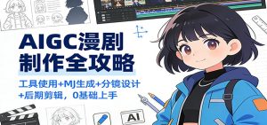 AIGC漫剧制作全攻略:工具使用+MJ生成+分镜设计+后期剪辑,0基础上手-KJ分享