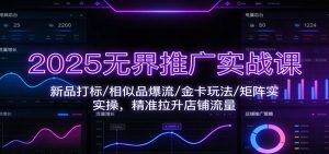 2025无界推广实战课:新品打标/相似品爆流/金卡玩法/矩阵实操,精准拉升店铺流量-KJ分享