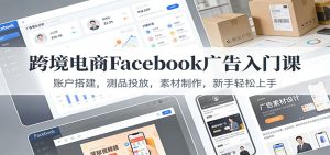 跨境电商Facebook广告入门课:账户搭建,测品投放,素材制作,新手轻松上手-KJ分享