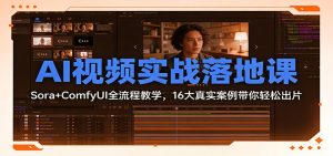 AI视频实战落地课：Sora+ComfyUI全流程教学，16大真实案例带你轻松出片-KJ分享