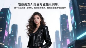 性感美女AI绘画专业提示词库:近千张成品图+提示词,直接复制使用,出图质量媲美专业画师-KJ分享