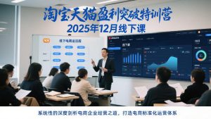 淘宝天猫盈利突破特训营25年12月线下课,系统性的深度剖析电商企业经营之道,打造电商标准化运营体系-KJ分享