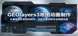 GEOlayers3地图动画制作：从基础操作到特效制作，手把手教你做专业地图动画-KJ分享
